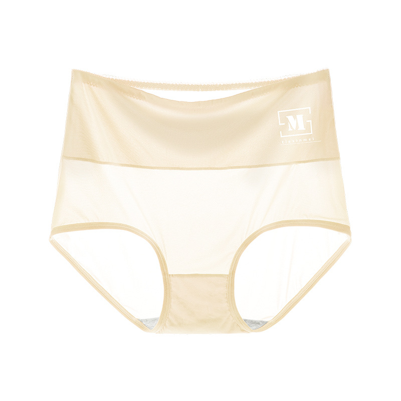 Ženske gaćice s visokim strukom, antibakterijske, prozračne, od Ice Silk, bez šavova, oblikovanje trbuha i podizanje stražnjice