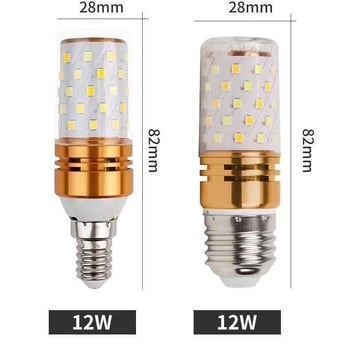 LED kukuruzna žarulja, široki raspon napona 3–24V, tri boje načina, wolfram vlakno, aluminijsko kućište, 90° snop, IP54