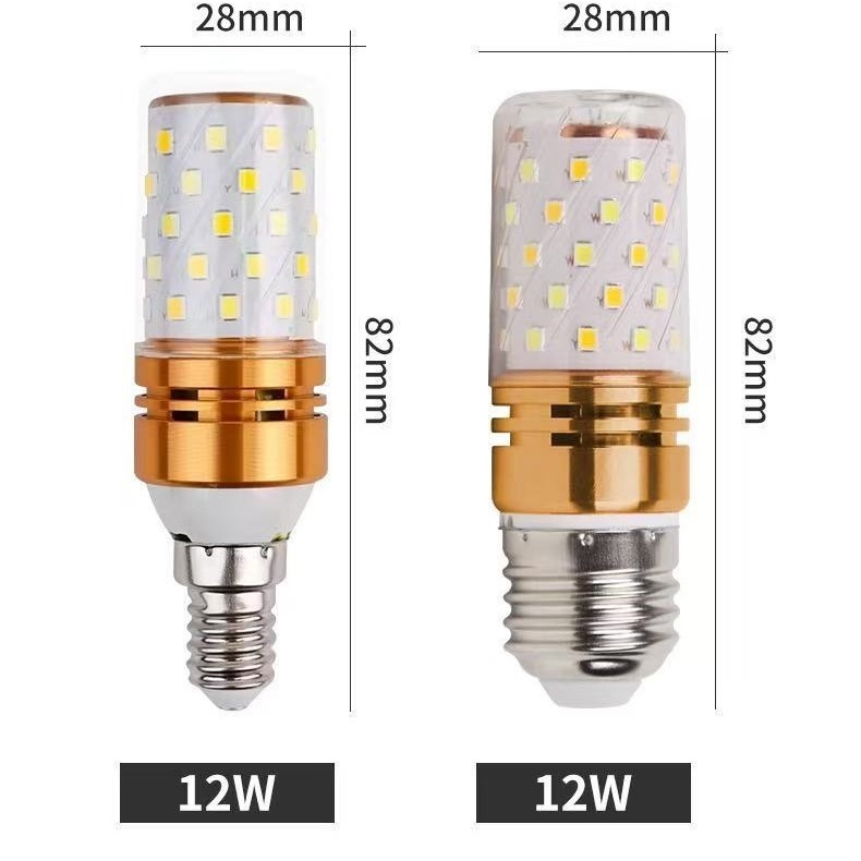 LED kukuruzna žarulja, široki raspon napona 3–24V, tri boje načina, wolfram vlakno, aluminijsko kućište, 90° snop, IP54