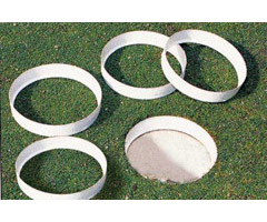 Golf otvorová miska na tréning, plastová, hrubšia, 10 cm otvor, obmedzovací kruh a kryt