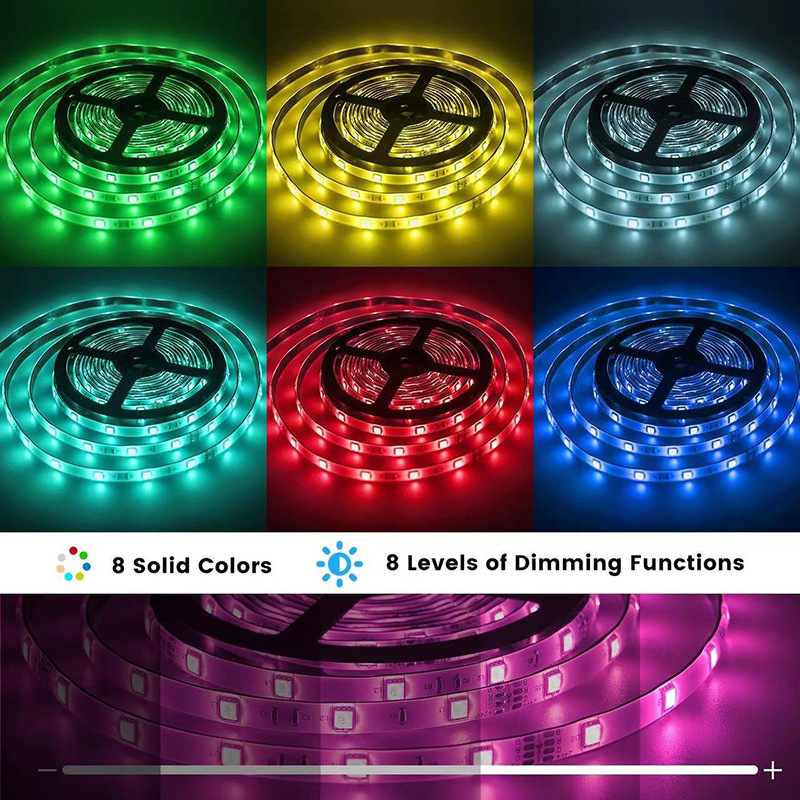 5V RGB LED trakica 2835/5050 – niskonaponska, pozadinsko osvjetljenje televizora i kućišta računala, atmosfersko osvjetljenje, vodootporna