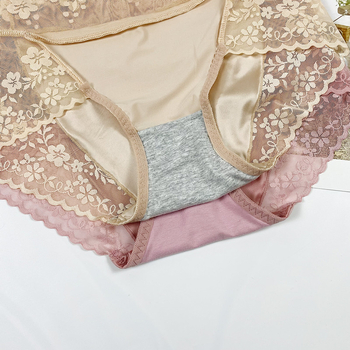 Damske čipkaste gaćice velikih veličina, oblikovanje trbuha, ledena svila, ljetna elegancija