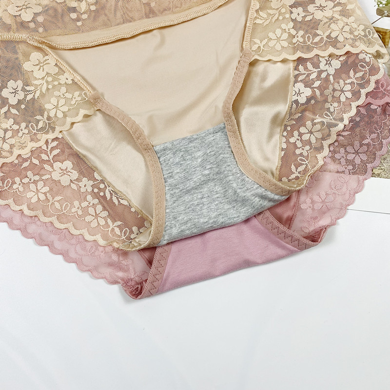 Damske čipkaste gaćice velikih veličina, oblikovanje trbuha, ledena svila, ljetna elegancija