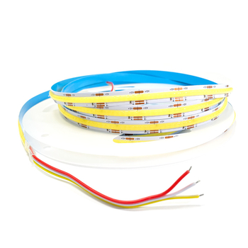 COB LED traka s dvostrukom temperaturom boje 2700–6500K, 5V/12V/24V, promjenjiva svjetlost i prilagodba boje, visoka svjetlost, trobojna LED traka