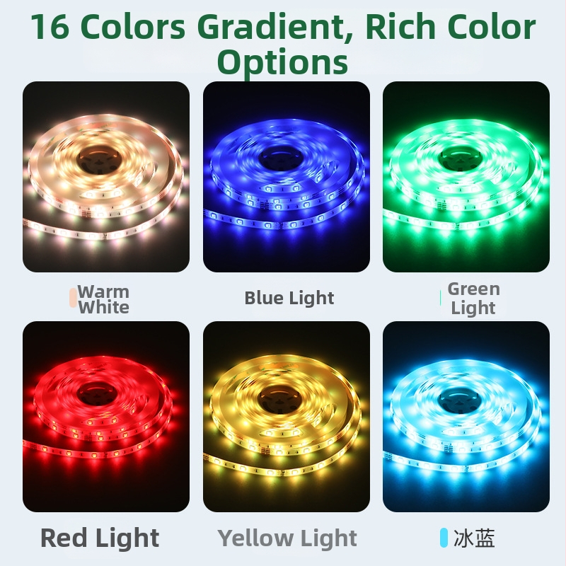 16 boja 5050 programabilna LED traka, 30/60 LED po metru, 12V niskonaponska, slobodno reziva, s funkcijom nastavka prekinutih sekcija