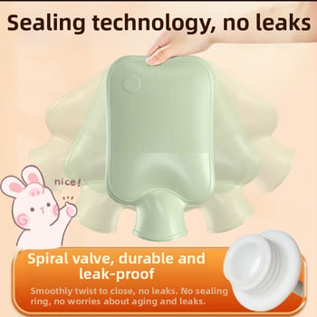Borcă de apă caldă din silicon, cu interior PVC gros, rezistent la explozie, de dimensiuni mari, pentru încălzirea abdomenului, mâinilor și picioarelor