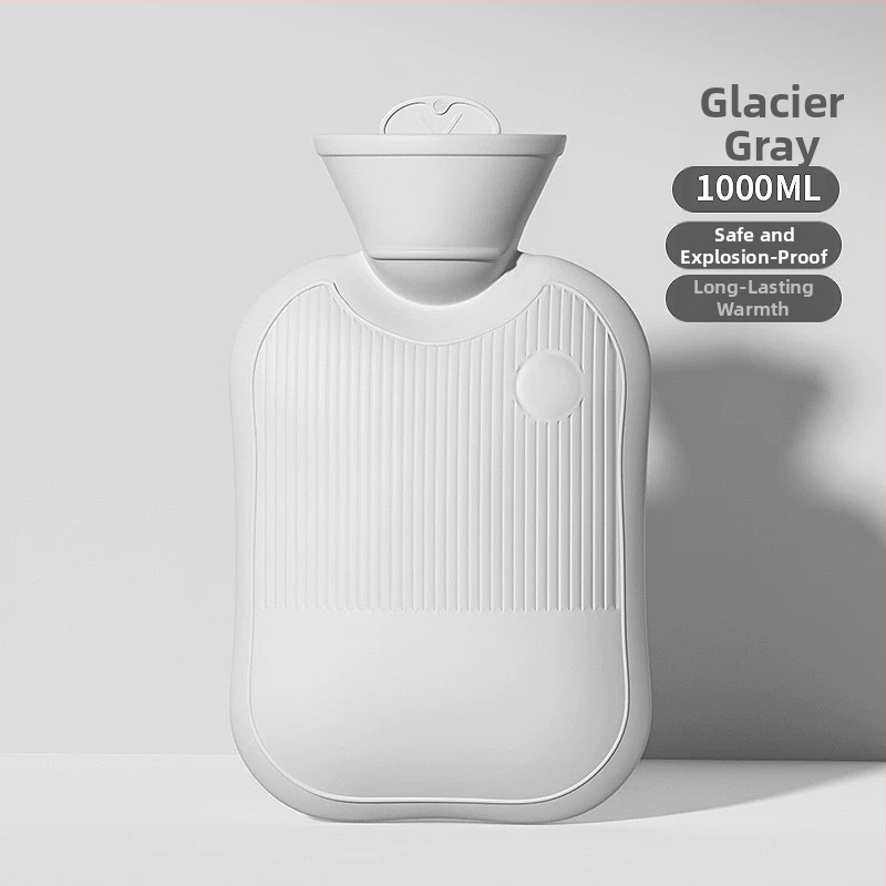 Borcă de apă caldă din silicon, cu interior PVC gros, rezistent la explozie, de dimensiuni mari, pentru încălzirea abdomenului, mâinilor și picioarelor