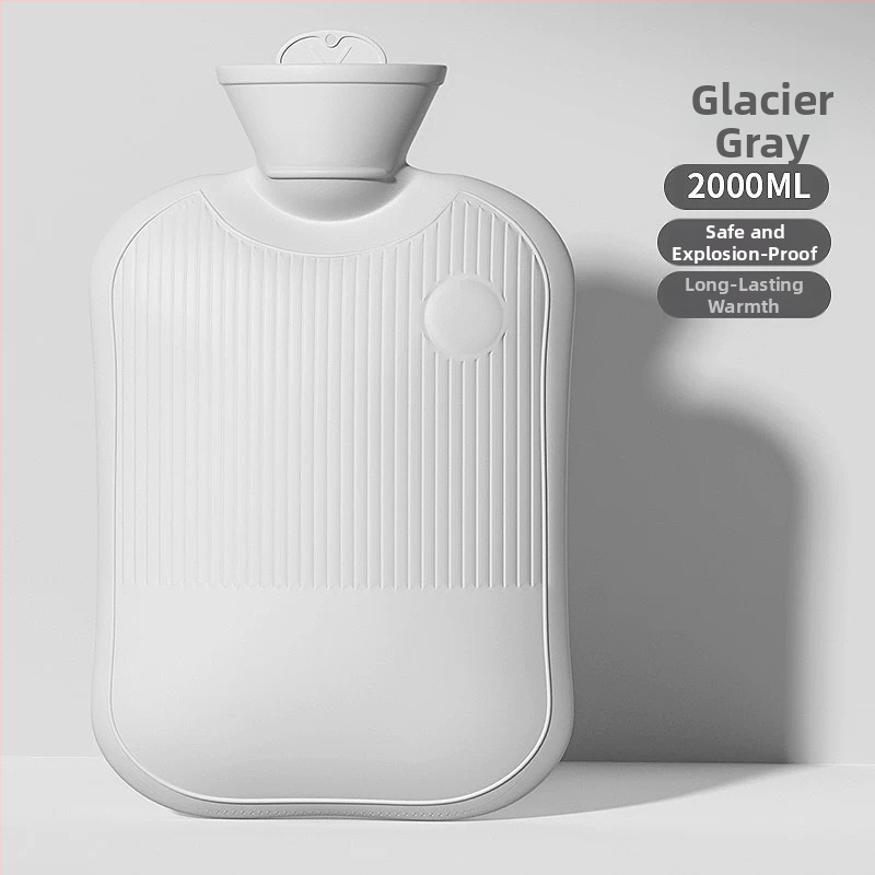 Borcă de apă caldă din silicon, cu interior PVC gros, rezistent la explozie, de dimensiuni mari, pentru încălzirea abdomenului, mâinilor și picioarelor