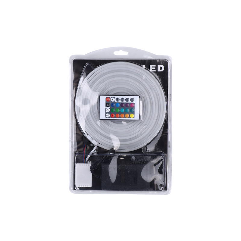 RGB neonski silikon LED trak, fleksibilna, 64 boja ambijentalnog osvjetljenja, 5V/12V/24V, 108 LED, vodootporna za vanjsku upotrebu