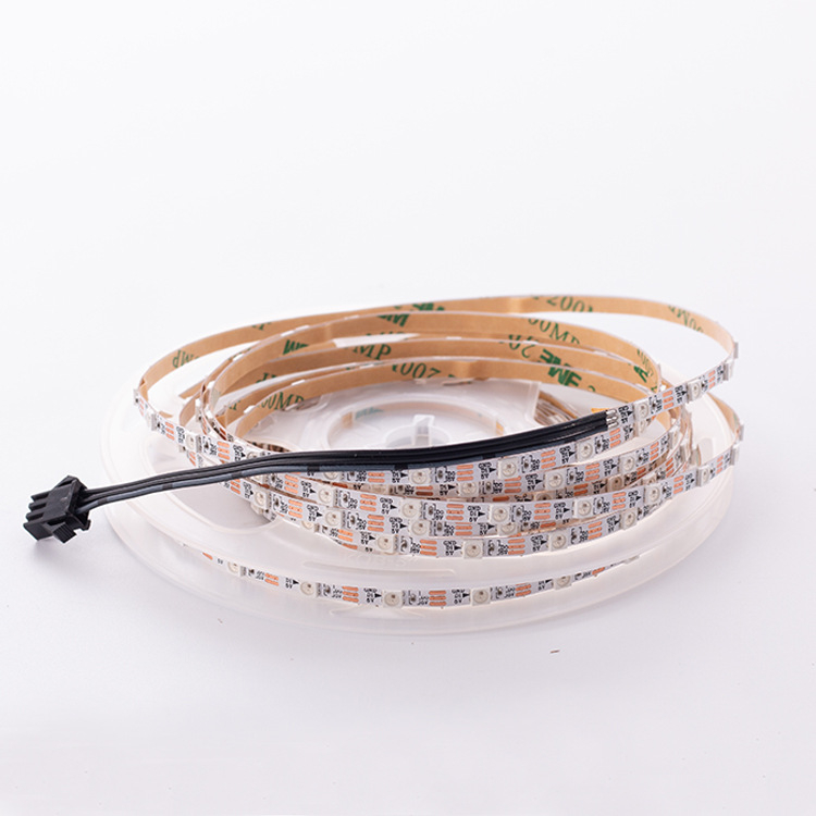 USB LED traka za kućište računala, RGB, 5V, širina 4 mm, WS2812B, 60 LED, kut snopa 120°, regulabilna jačina svjetla