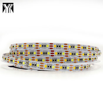 LED trak 5 m, širina 8 mm, 120 LED 2835 SMD, dvobojna temperatura, regulacija svjetline, samoljepljiva pozadina, CW/WW, kontroler