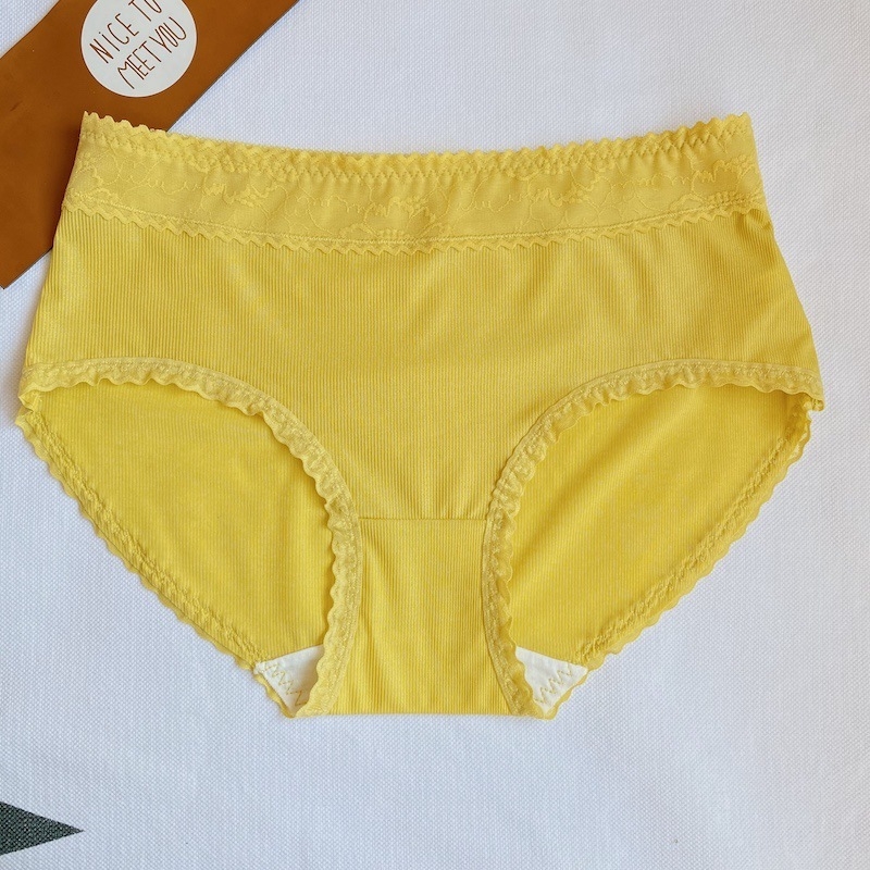 Ženske gaćice Ice Silk 0707, čipka, japanski stil, jednobojne, prozračne, srednjeg pojasa