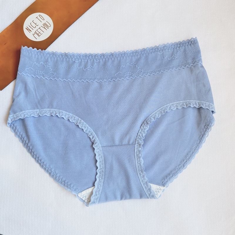 Ženske gaćice Ice Silk 0707, čipka, japanski stil, jednobojne, prozračne, srednjeg pojasa