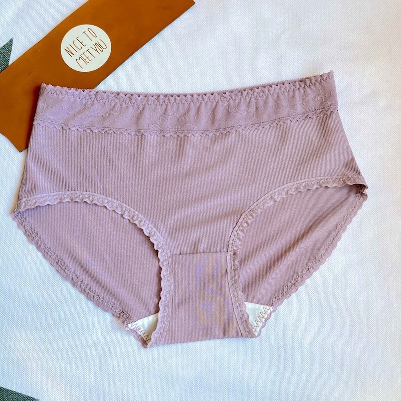 Ženske gaćice Ice Silk 0707, čipka, japanski stil, jednobojne, prozračne, srednjeg pojasa