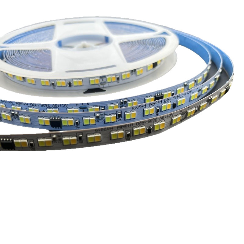 110V dvobojna LED traka, izravno spajanje, bez upravljača, regulacija svjetline, unutarnja upotreba, 192 LED dioda (SMD 3528)