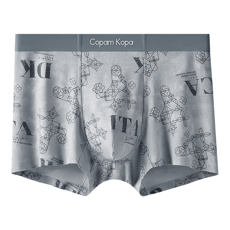 Muške bokserice Lenzing Modal, bez šavova, prozračne boxer briefs s mulberry silk krokom i antibakterijskim predjelom