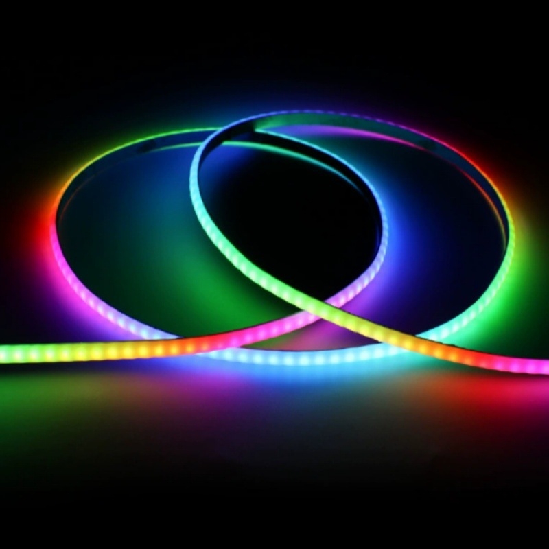 5V COB LED traka širine 5 mm, 2812, jednostruki upravljanje, tekući efekt svjetla, RGB, 160 LED-ova