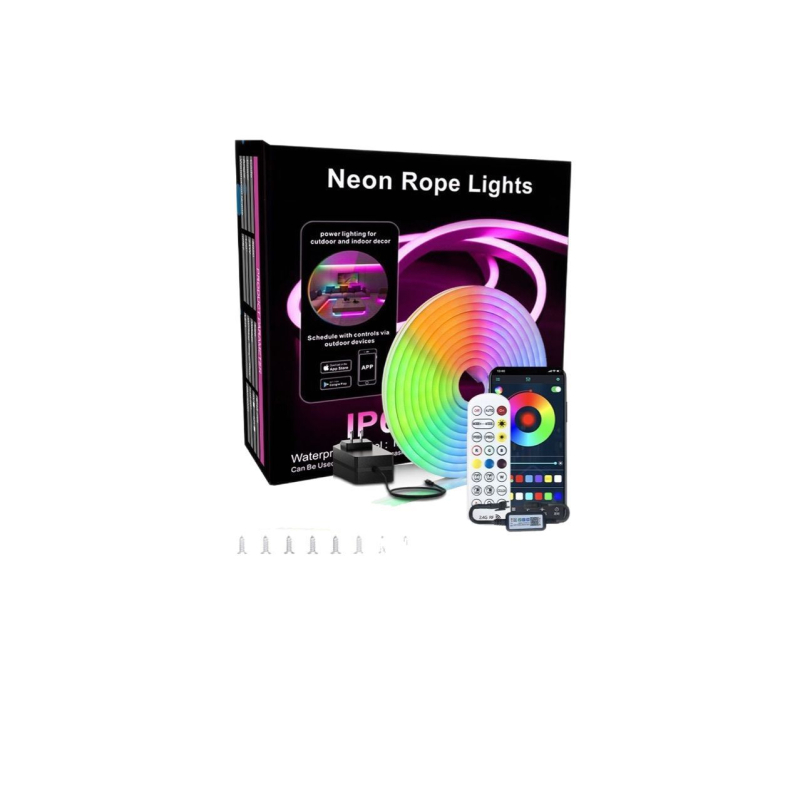 RGB LED traka s neonskim učinkom, Bluetooth upravljanje, fleksibilna, vanjska vodootporna ambijentalna rasvjeta