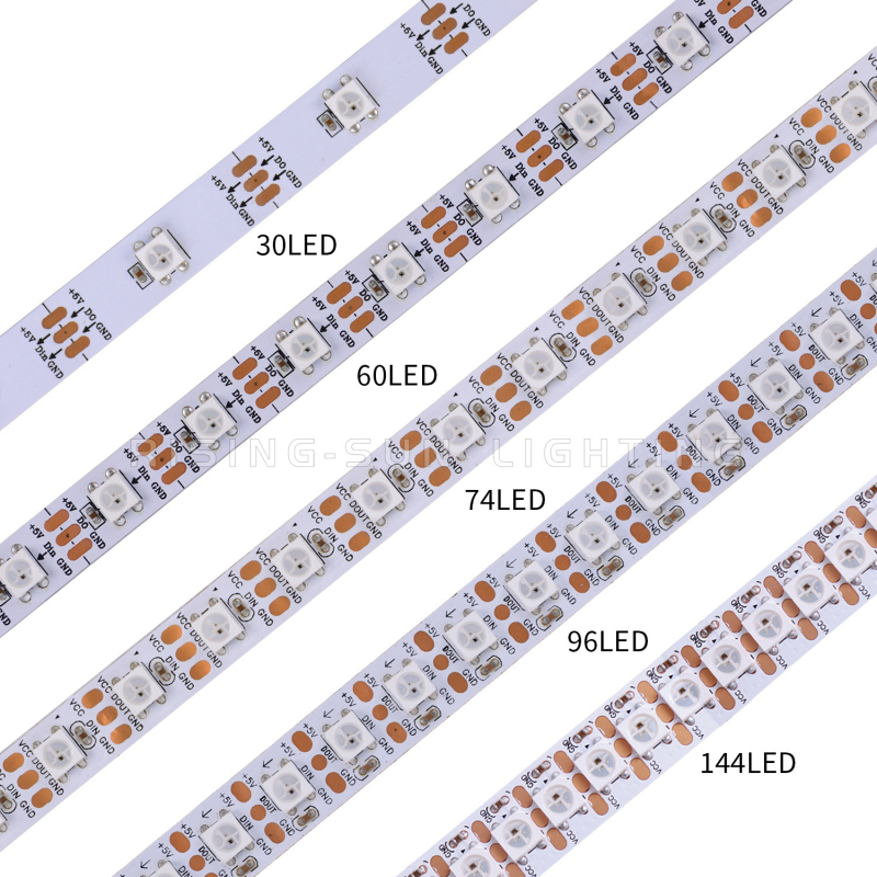 WS2812 SK6812 5V RGB LED traka, promjenjive boje, programabilni efekti