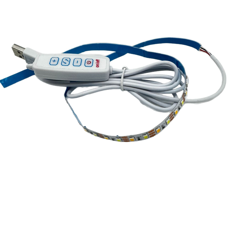5V trobojna prilagodljiva LED traka s 120 LED dioda, USB prekidač za osvjetljenje okvira za fotografije, dvobojni kozmetički ogledalo i LED poklon kutija