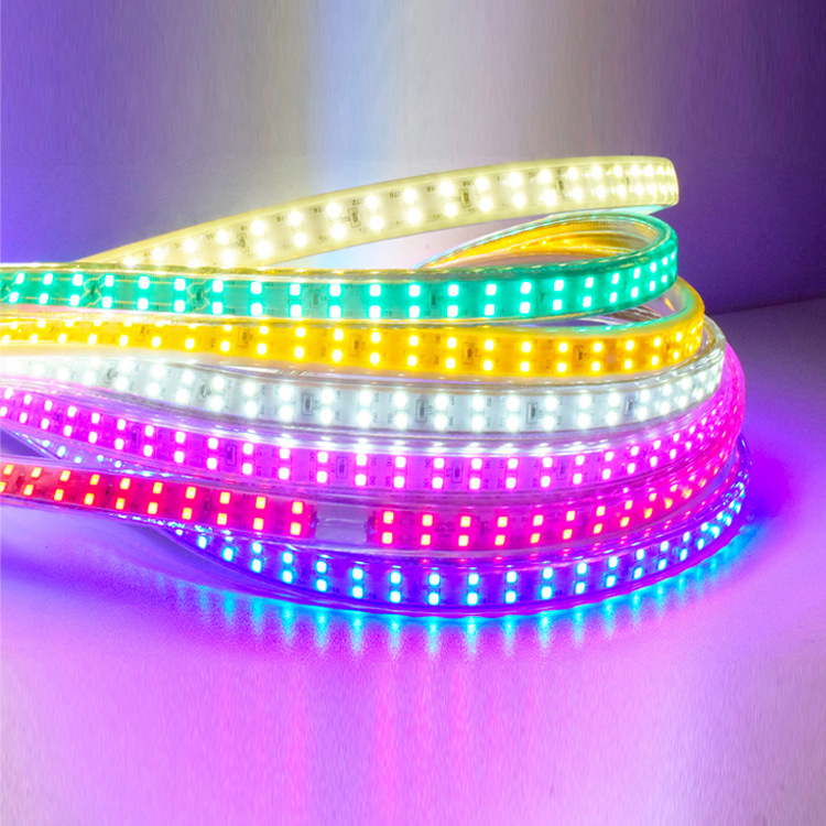 LED trak 5050, vodootporan za vanjsku upotrebu, 220V, RGB mijenja boje, regulacija jačine, s kućištem