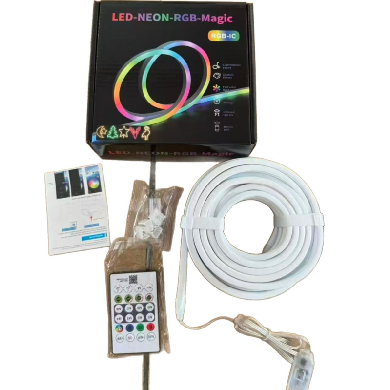 5V fleksibilni neonski LED trak s promjenjivim bojama, RGB Bluetooth, višebojna atmosfera, dekorativno linearno svjetlo