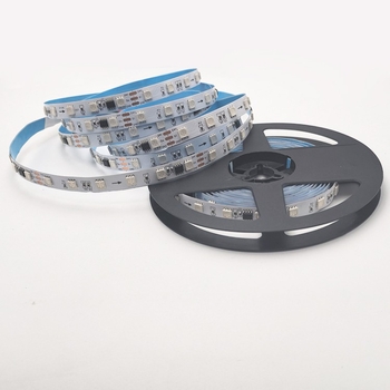 5050 RGB LED trak, 24V, daljinsko upravljanje, trižični, efekt tekuće boje, 60 LED-a, širina 10 mm, gola PCB ploča – inženjerska verzija