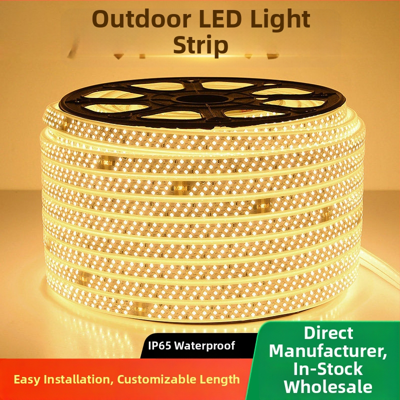 Vanjska LED traka 2835, 180 LED-a, tri reda, vodootporna, 220V visokog napona