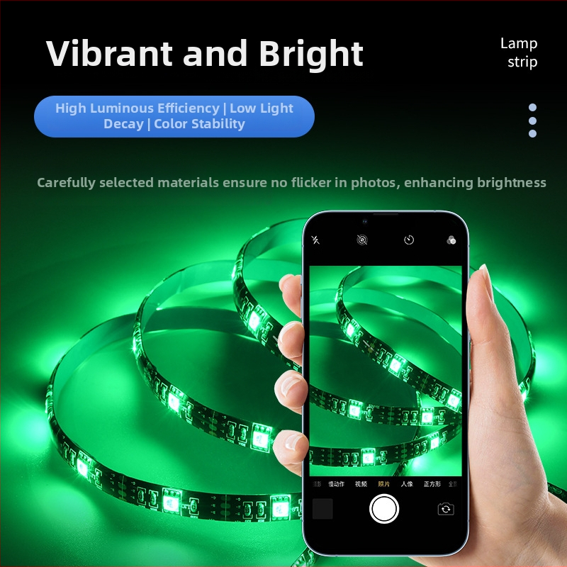 5V RGB fleksibilni LED trak s USB-om, samoljepljiv za pozadinsku stijenu, DIY računalni stol atmosfersko osvjetljenje