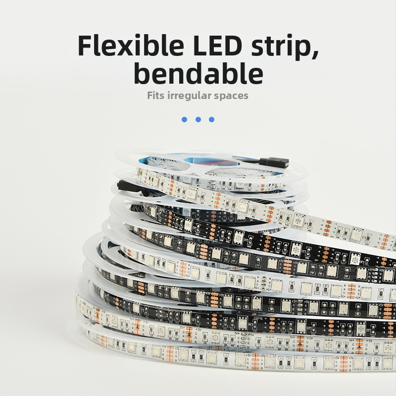 5V RGB fleksibilni LED trak s USB-om, samoljepljiv za pozadinsku stijenu, DIY računalni stol atmosfersko osvjetljenje