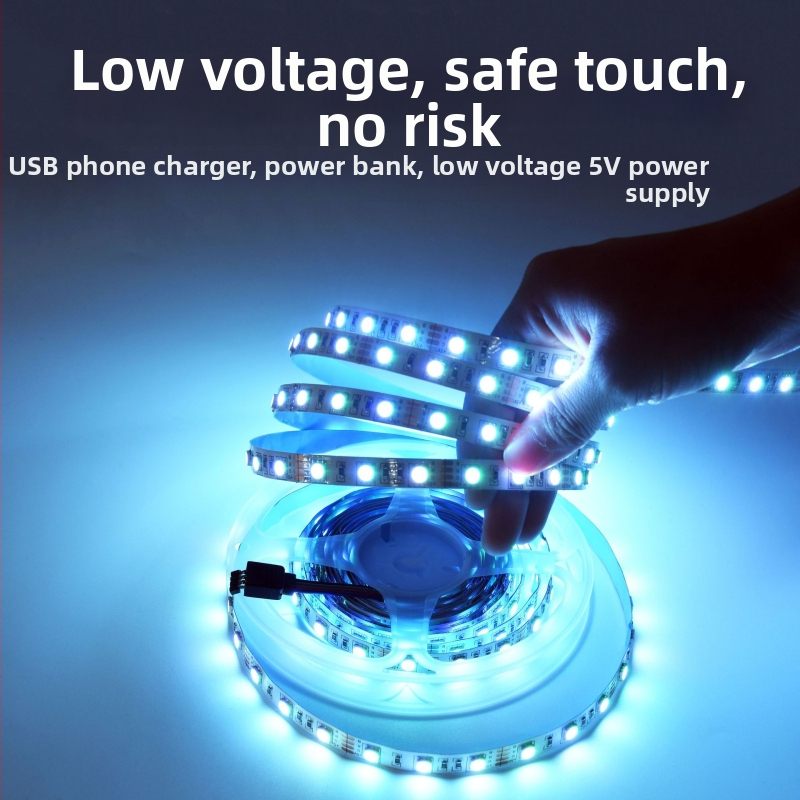 5V RGB fleksibilni LED trak s USB-om, samoljepljiv za pozadinsku stijenu, DIY računalni stol atmosfersko osvjetljenje