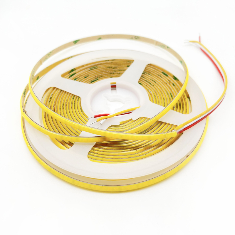 Cob LED traka s dvostrukom bojom temperature, ultra uska 5 mm, 12V, pametno podešavanje osvjetljenja, trobojna, samoljepljiva linearna LED traka