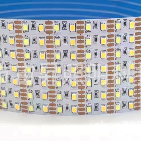 2835 dvobojna LED traka s tri boje temperature boje, 120 LED-a, širina 5/8 mm, 3V/5V/12V