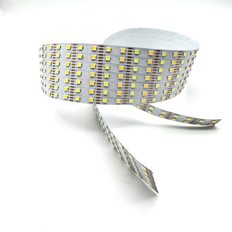 12V LED trobojni svjetlosni trak s dvostrukom temperaturom boje, inteligentno neprekidno podešavanje osvjetljenja, samoljepljiv, za dnevni boravak, nježna svjetlost