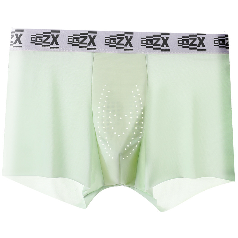 100A antibakterijske muške boxerice od ice silk s masažnim zrncima, prozračna mreža