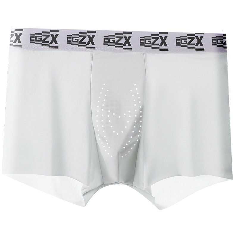 100A antibakterijske muške boxerice od ice silk s masažnim zrncima, prozračna mreža