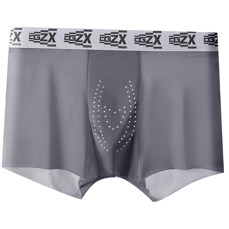 100A antibakterijske muške boxerice od ice silk s masažnim zrncima, prozračna mreža