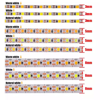 5V niskonaponska LED patch fleksibilna svjetlosna traka, samoljepljiva, rezljiva po dužini, za šminkanje, ogledalo i okvir za fotografije, podesiva jačina svjetla