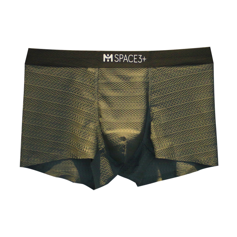 Muške bokserice s jacquardom Ice Silk, prozračni najlonski materijal, srednji pojas, jednobojne