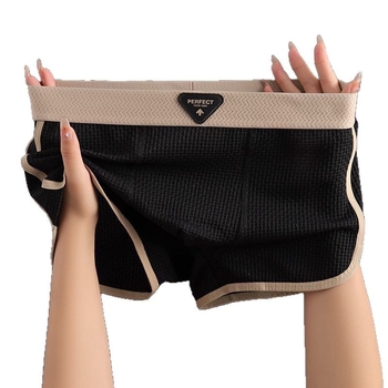 Muške boxerice od ledenog svile, nježne na kožu, prozračne, s srednjim pojasom, ljeto