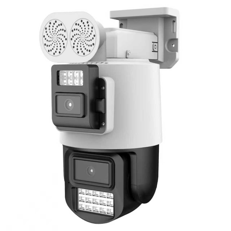 Qian Yixin 700W AI kétkijelzős megfigyelő kamera Gun-Ball All-in-One 4G panoráma zoom Wi‑Fi