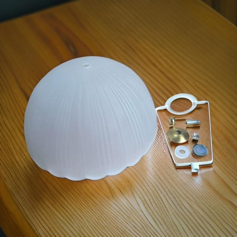 Matirano staklno abažur, okrugli, E27, europski stil, DIY abažur za stolnu lampu u spavaćoj sobi