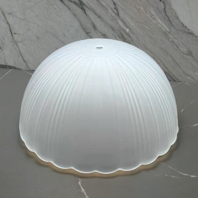 Matirano staklno abažur, okrugli, E27, europski stil, DIY abažur za stolnu lampu u spavaćoj sobi