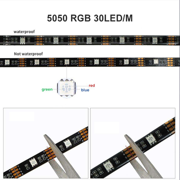 5V USB RGB LED traka s aplikacijom i Bluetooth daljinskim upravljačem, pozadinsko osvjetljenje televizora, 30 LED-ova (5050 RGB)