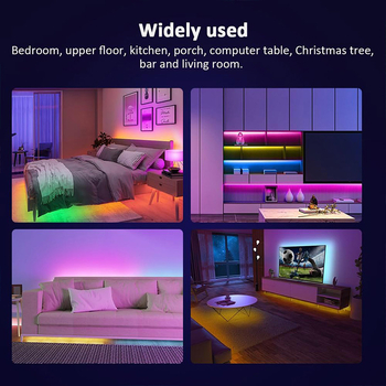 5V USB RGB LED traka s aplikacijom i Bluetooth daljinskim upravljačem, pozadinsko osvjetljenje televizora, 30 LED-ova (5050 RGB)