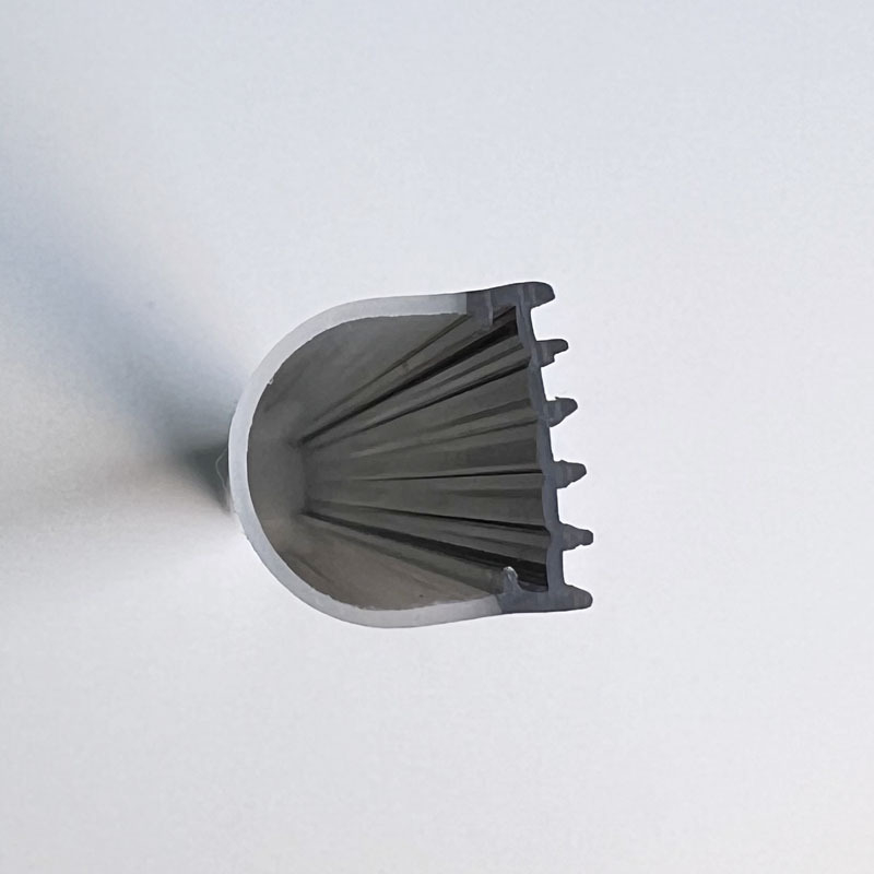 PC plastična LED traka s kućištem sjenila za linearno lampu, crno-bijeli koekstrudirani profil, kalup po narudžbi