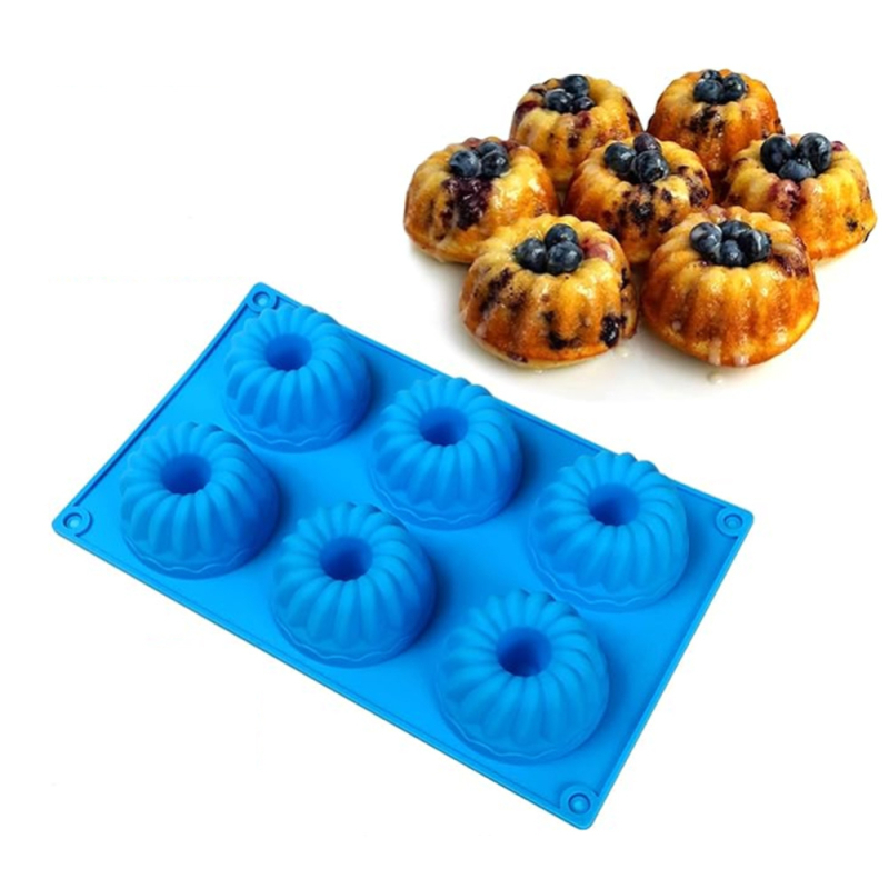 Šestodijelna silikon forma Savarin 189, 6 udubljenja, za torte, mousse, čokoladu i žele