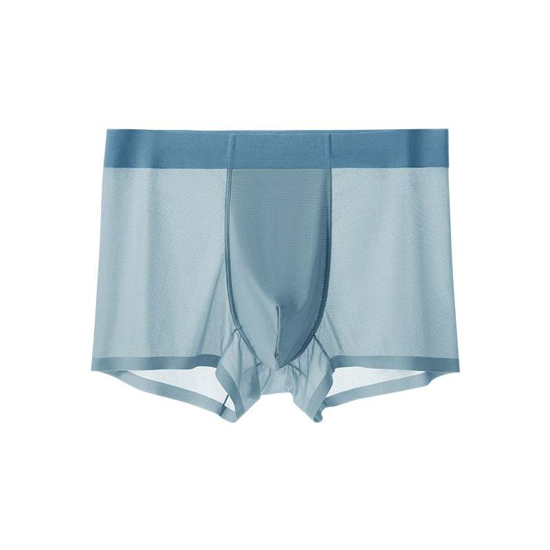 Muške ljetne bokserice s prozračnom mrežom, antibakterijske, brzo sušeće, Ice Silk tkanina