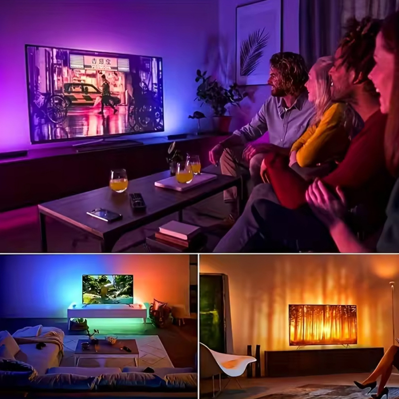 LED traka 5050, 5V USB, Bluetooth i daljinsko upravljanje s 24 tipkama, DIY RGB promjena boja, atmosferska rasvjetna traka