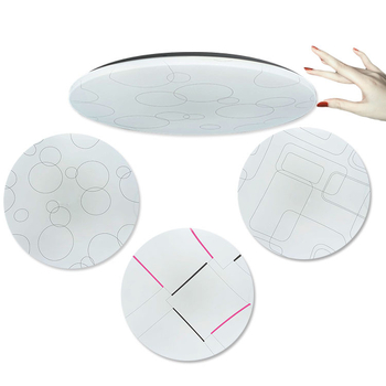 LED plafonjera s kućištem i akrilnim kružnim abažurom, modernan minimalistički stil, za spavaću sobu